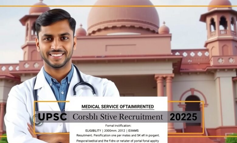 UPSC Combined Medical Services (CMS) Recruitment 2025: Notification, Eligibility, and Exam Details